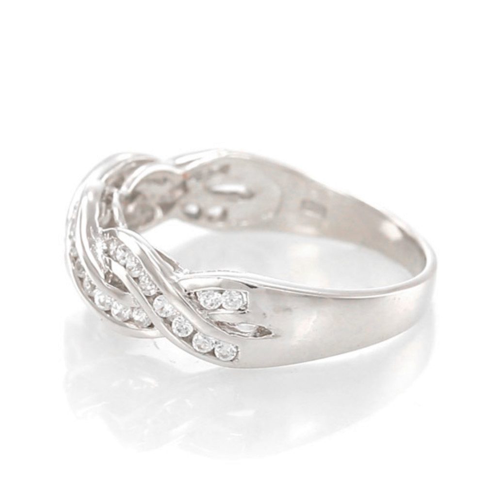 Cavill Silberring Cavill Sterling Silber Ring 0,64 ct Zirkon Schleife Echtschmuck Damen (1-tlg)
