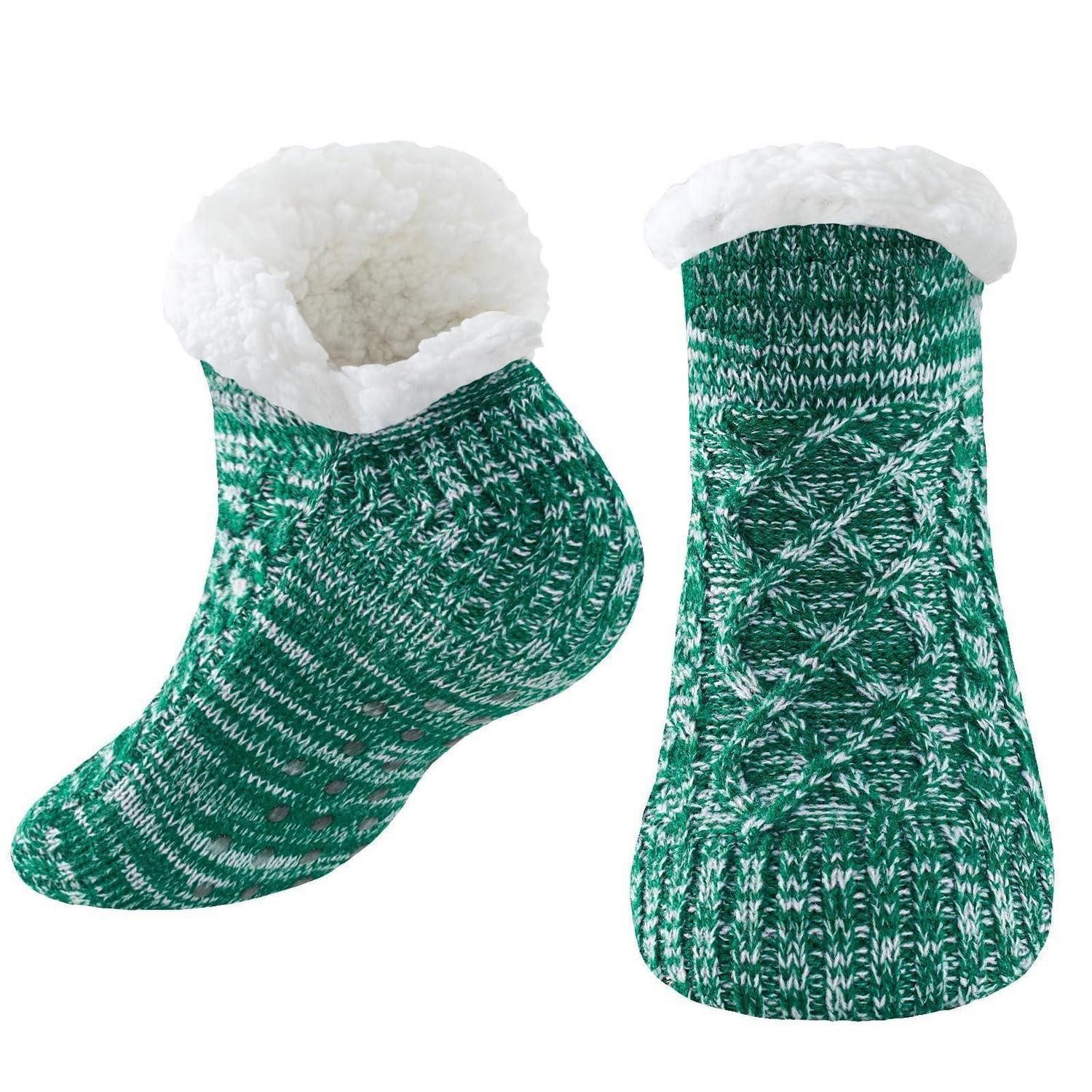 LuxusKollektion Kuschelsocken Kuschelsocken Damen Herren Grün 36-44 EU