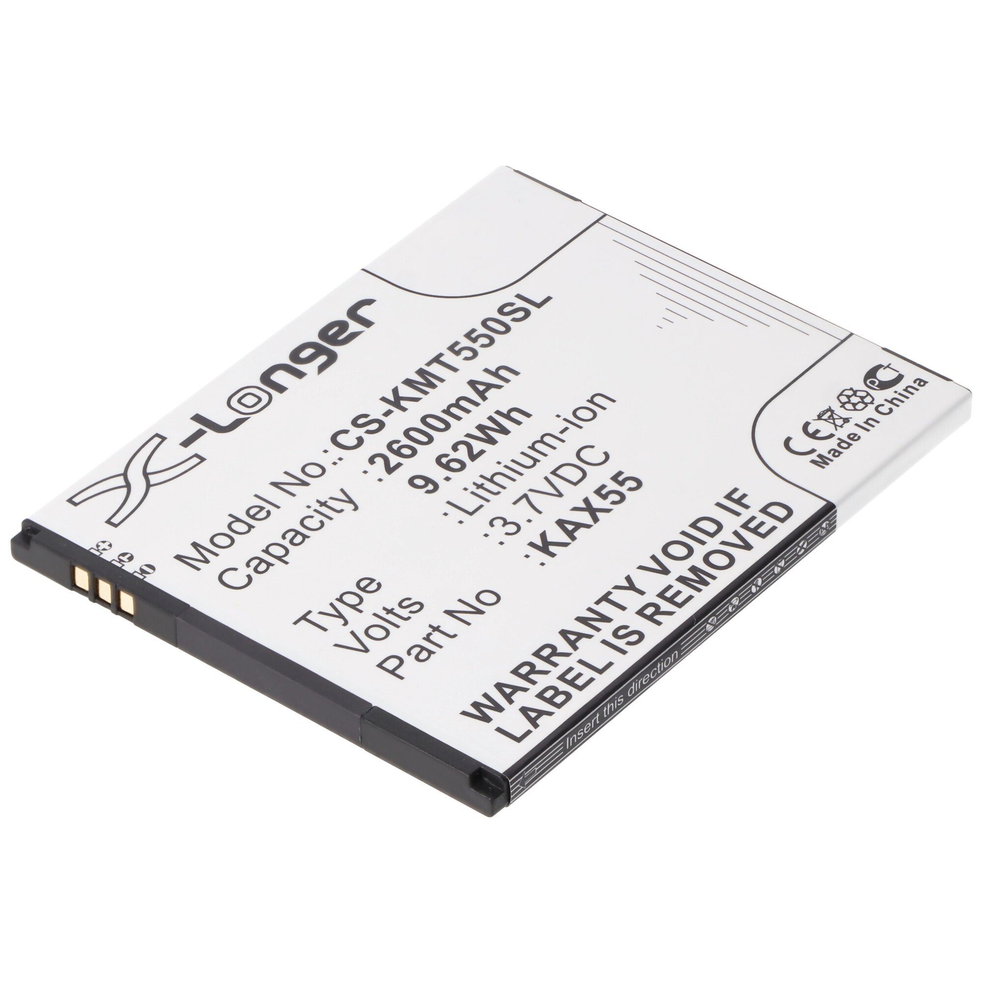 Cameron Sino Akku passend für Kazam Trooper X5.5, KAX55-BKBAK007752 3,7 Volt 2600m Akku 2600 mAh (3,7 V)