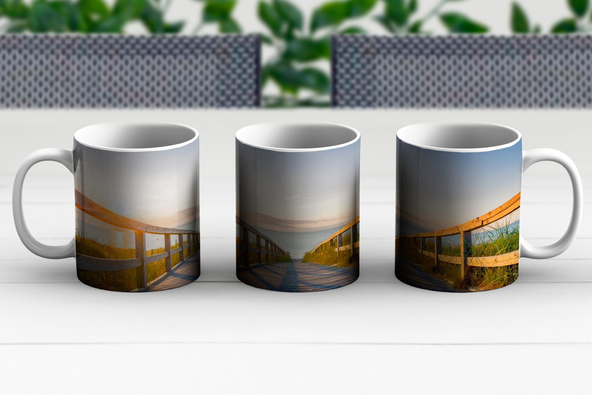 Deutschland MuchoWow Kaffeetassen, in bei Sonnenuntergang, Strand Ruhiger Tasse Geschenk Becher, Keramik, Teetasse, Teetasse,