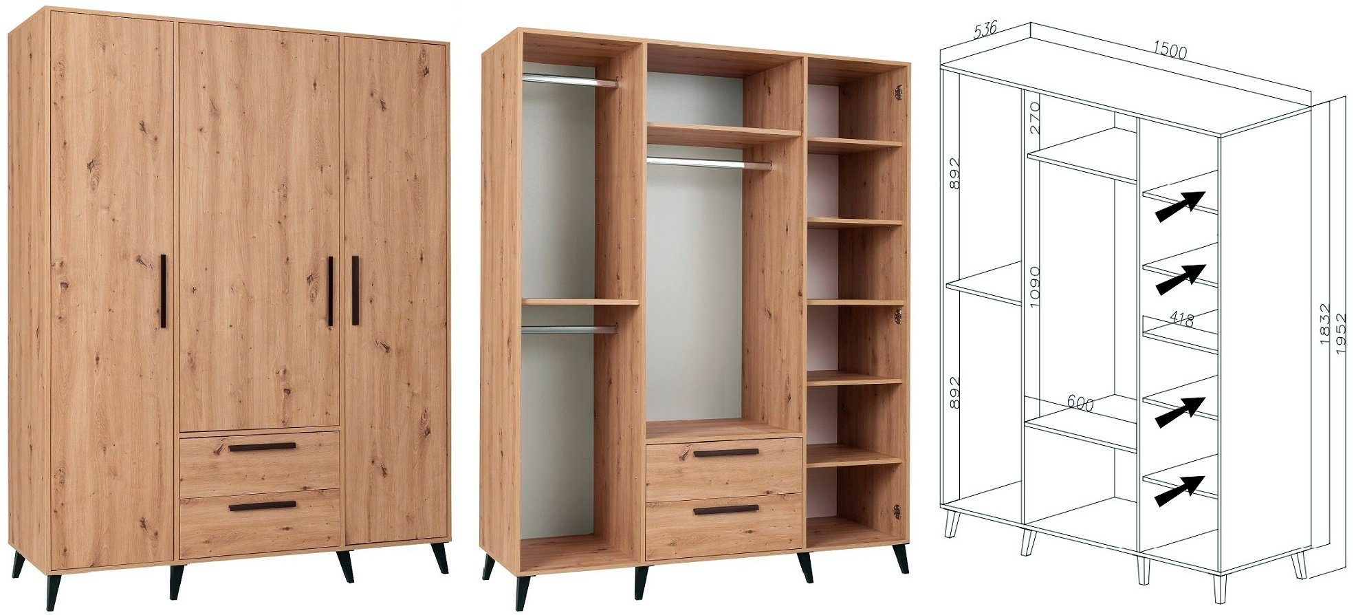 Schrank-Set Möbel Arti_Set_2 Marmex