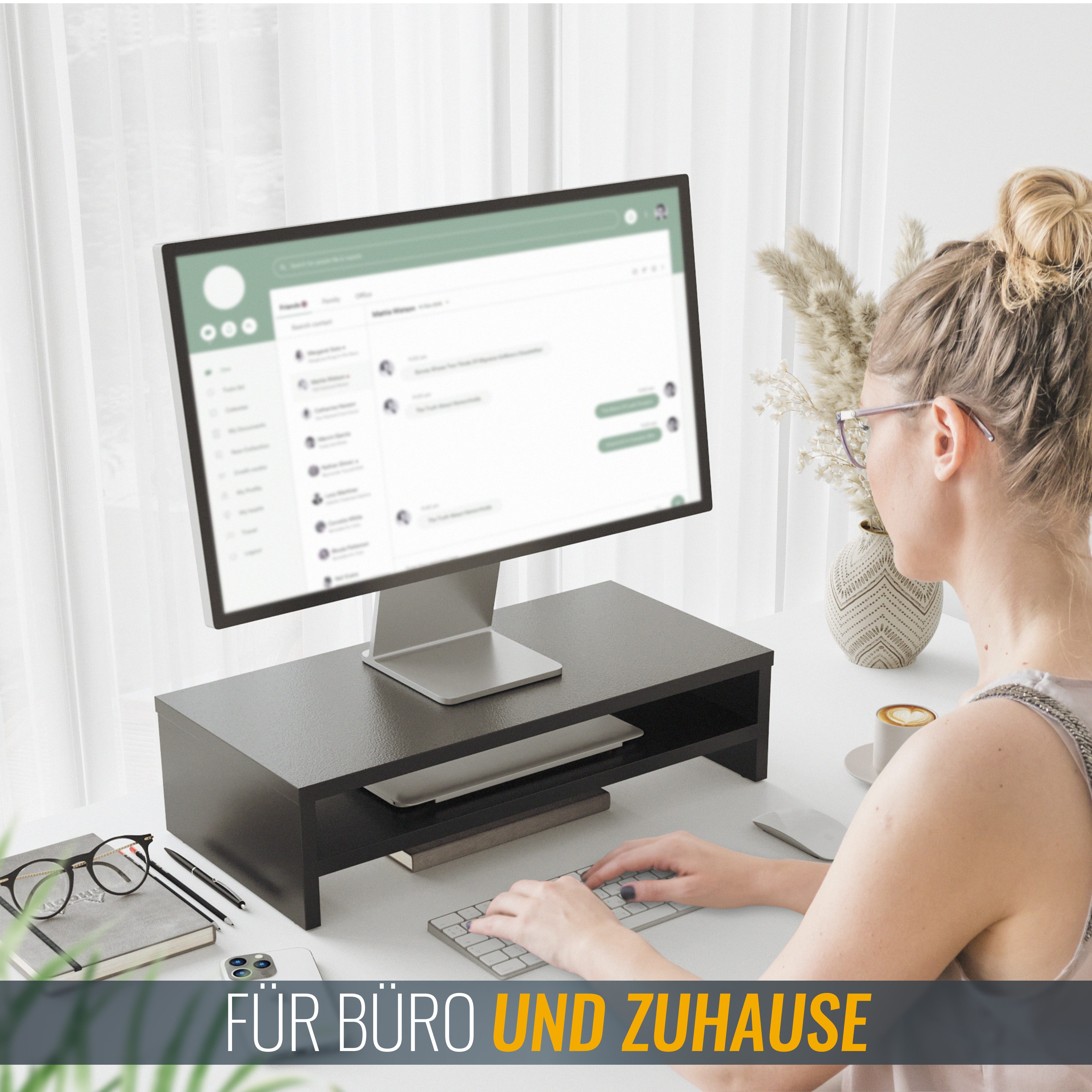 RICOO Schreibtischaufsatz FS0114-S, (1-St), Monitorständer Schreibtisch Mon günstig online kaufen