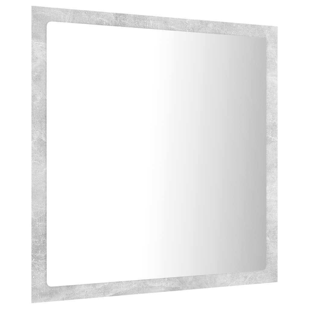 Betongrau (1-St) LED-Badspiegel Acryl cm vidaXL 40x8,5x37 Badezimmerspiegelschrank