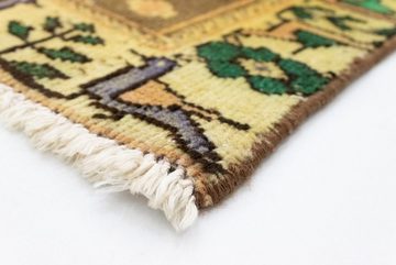 Wollteppich Afshar Sirjan Teppich handgeknüpft gelb, morgenland, rechteckig, Höhe: 8 mm, handgeknüpft