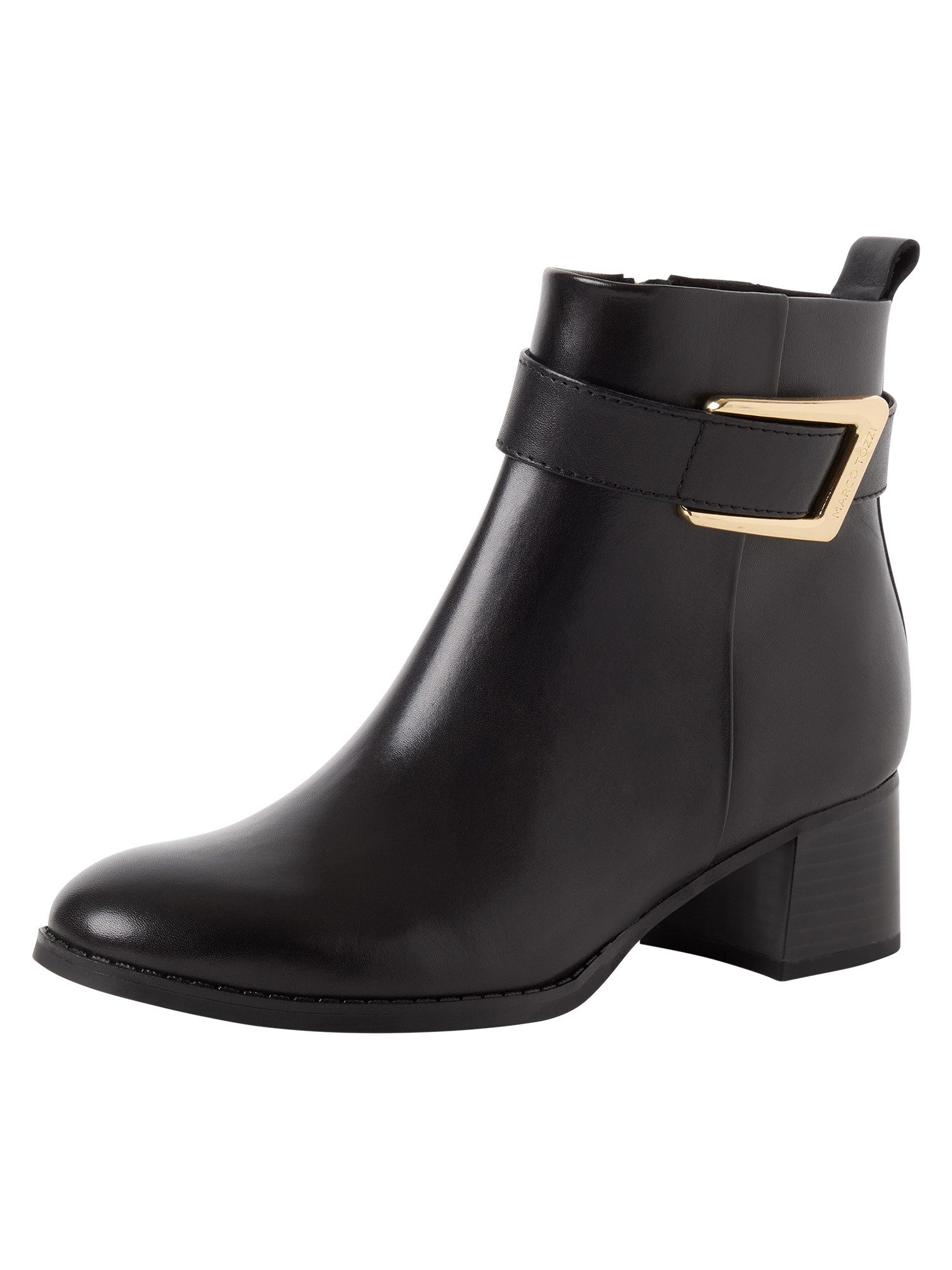 MARCO TOZZI MT FEEL ME aus Leder Blockabsatz 2-25030-47 Stiefelette