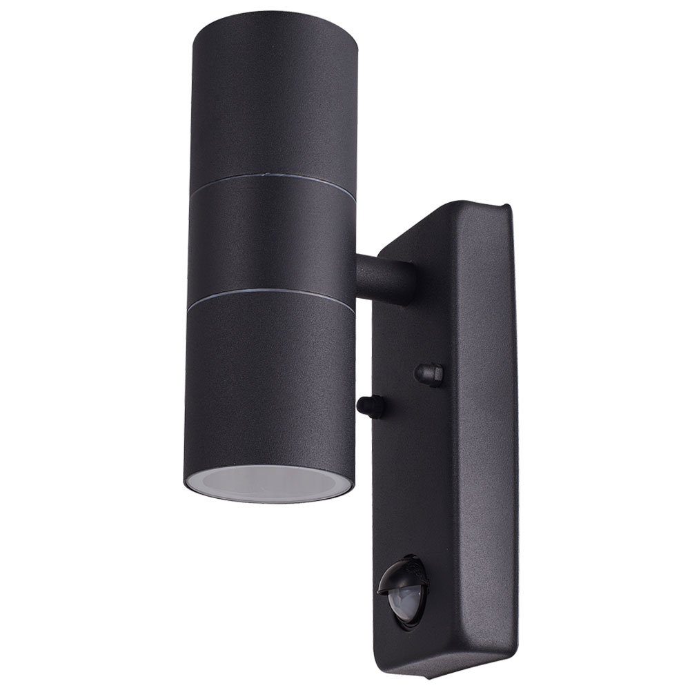 Harms Import Außen-Wandleuchte, Leuchtmittel nicht inklusive, Außen Wand Lampe Fassaden UP DOWN Beleuchtung ALU Garten Strahler