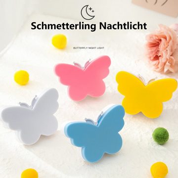 Novzep Nachtlicht LED Stern/Schmetterling Nachtlicht, lichtempfindlich,für Steckdosen, Schmetterling