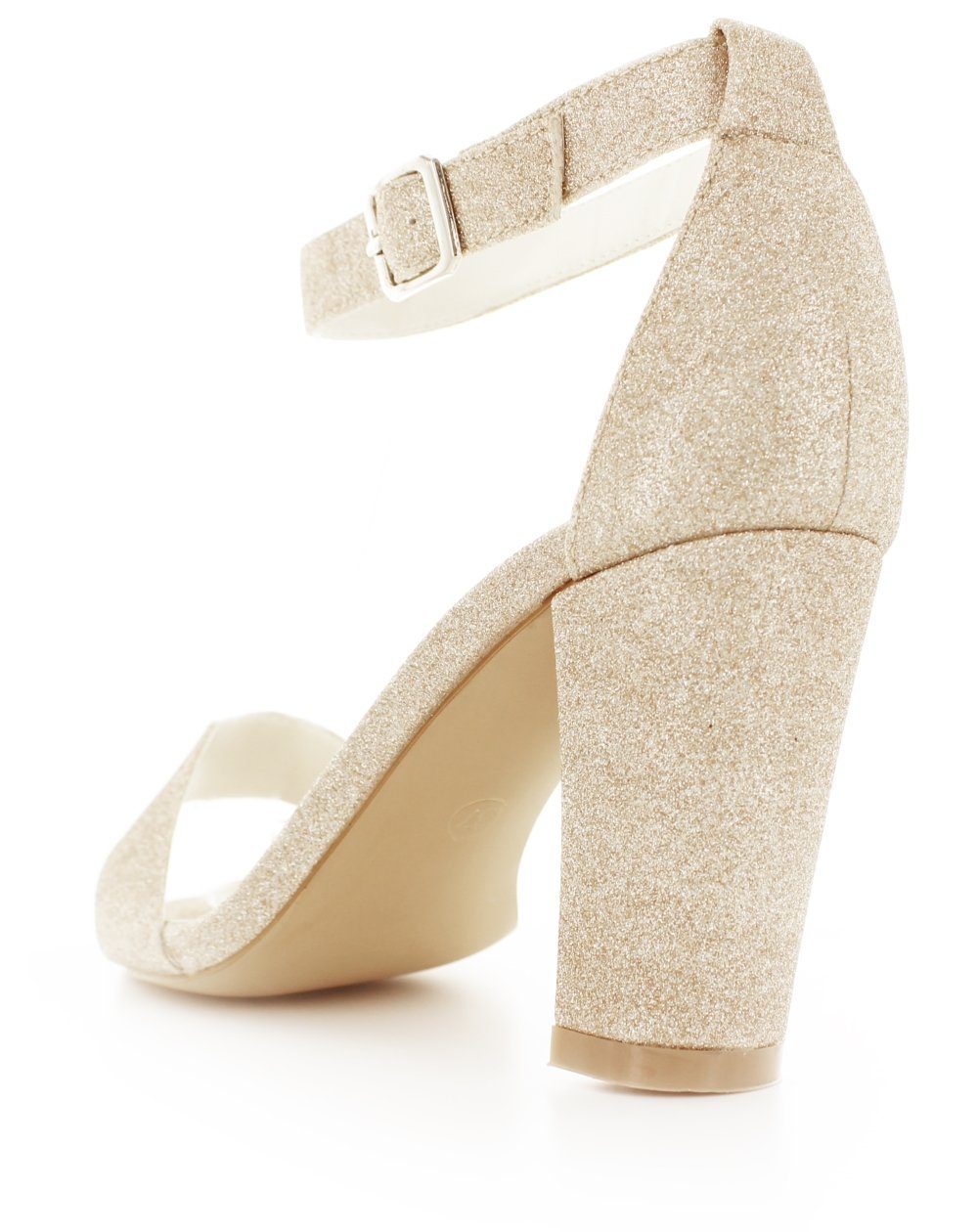 White Lady 861 champagner Glitter Sandalette