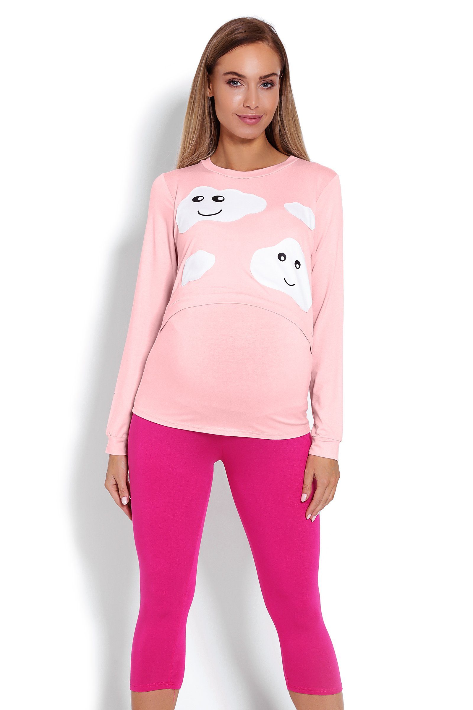 PeeKaBoo Umstandspyjama Schlafanzug Stillen Schwangerschaft Stillschlafanzug rosa/pink