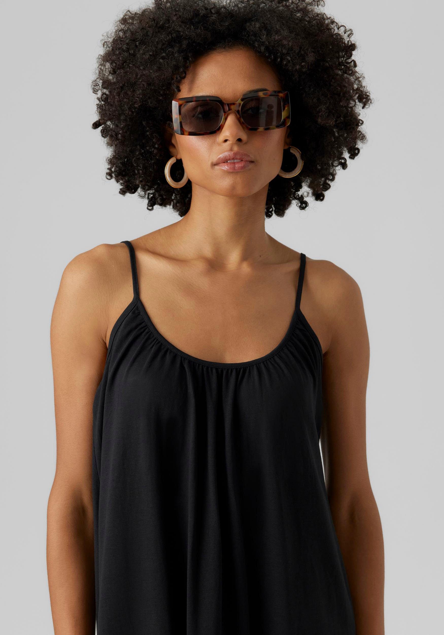 Vero Moda Maxikleid VMLUNA SINGLET ANKLE DRESS NOOS Baumwollmischung, regular fit