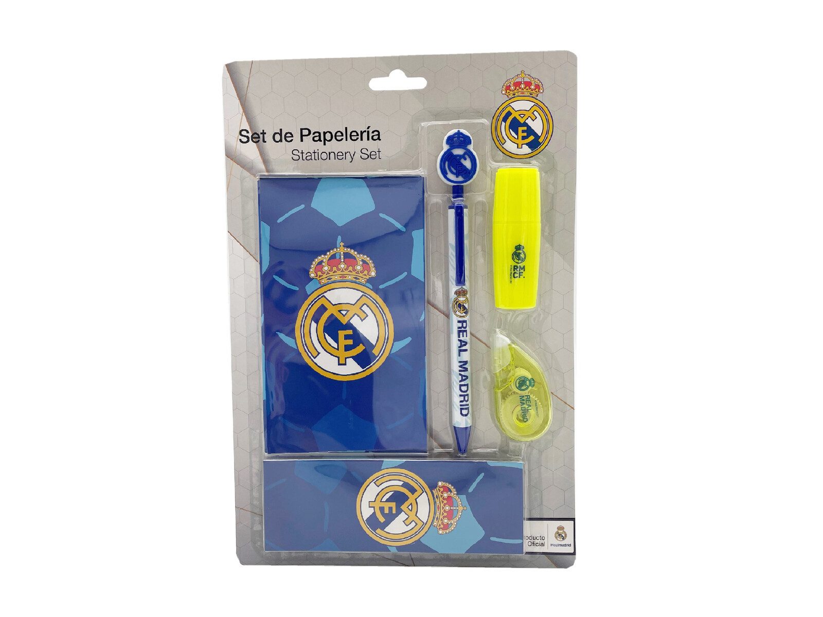 Real Madrid Notizheft Schreibset mit Notizblock, Lesezeichen und Textmarker