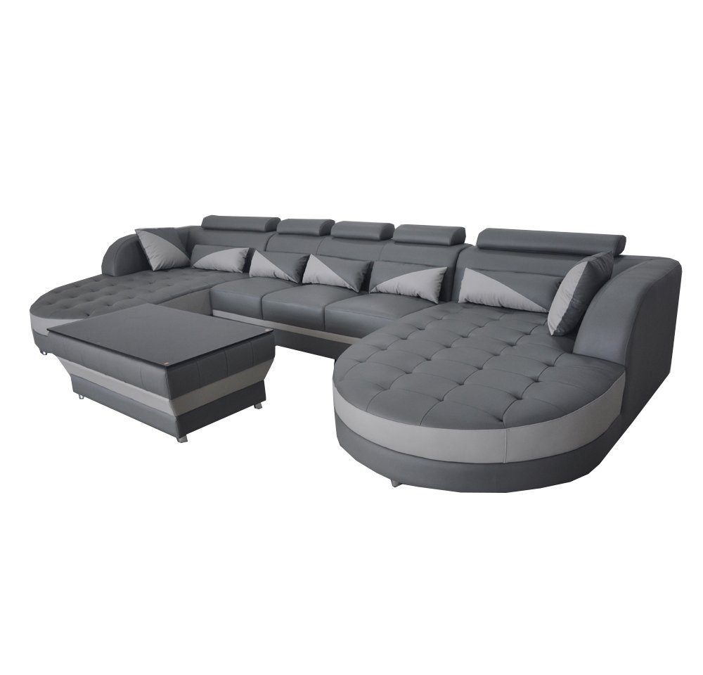 Ecksofa, Wohnlandschaft Sofa Couch JVmoebel Moderne Polster Design Leder