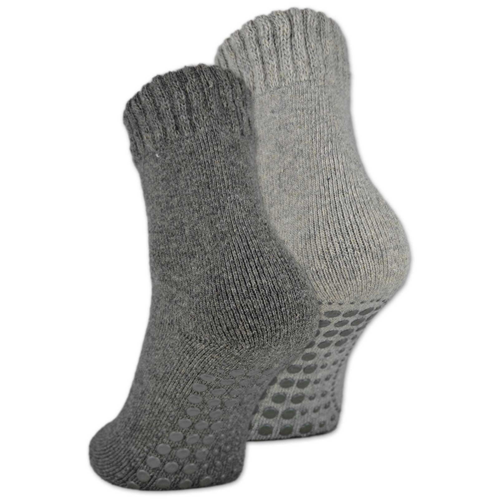 Socken & Paar ABS-Socken mit - oder sockenkauf24 4 Damen ABS 21463 2, Socken 6 Herren WP Anti 2-Paar, Rutsch 39-42) Wolle (Grau/Anthrazit,