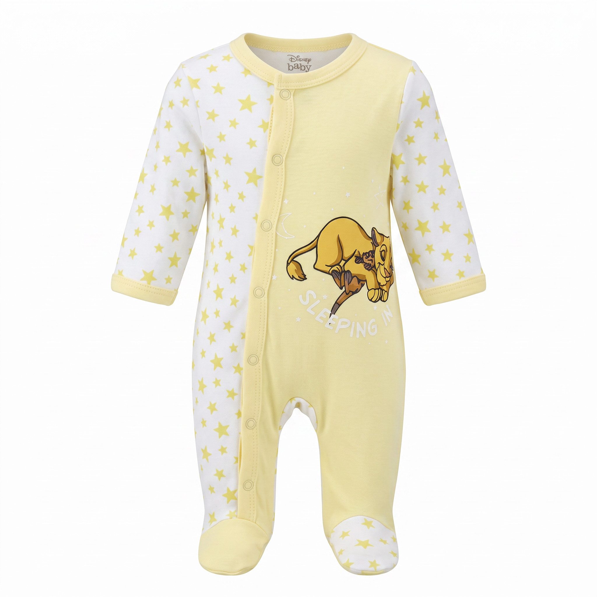 Disney Langarmwickelbody Disney König der Löwen Simba Baby Strampler Einteiler