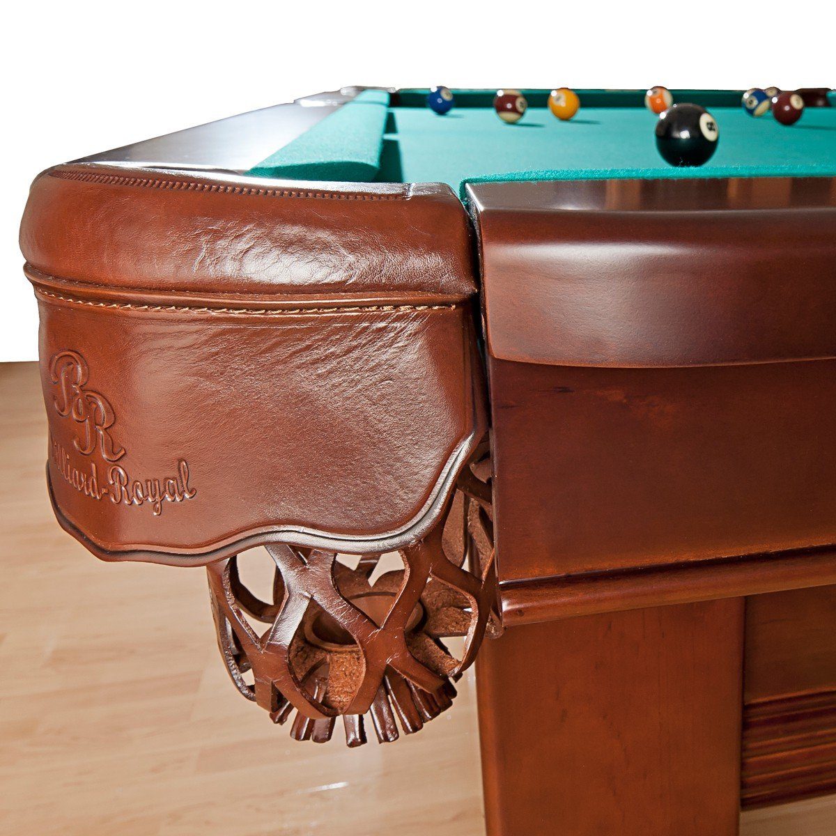 Billiard-Royal Billardtisch Magdalena 9 ft., K55 3-tig Auffangtaschen, Echtleder massive Ausführung in Naturschieferplatte, beliebter Billiard-Royal® Qualität), Bandengummi (Hochwertige und