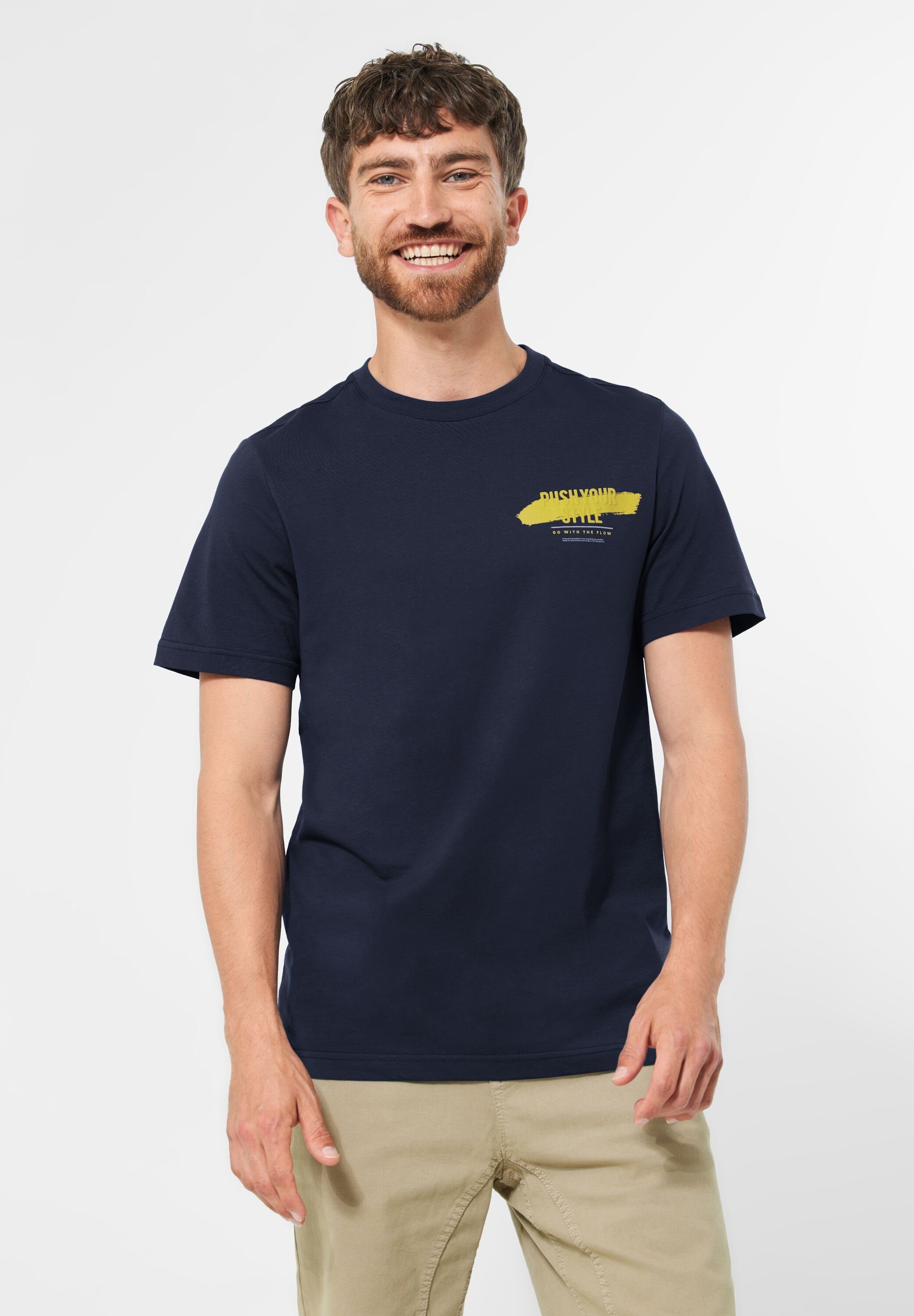 ONE deep Wording mit MEN blue navy STREET T-Shirt