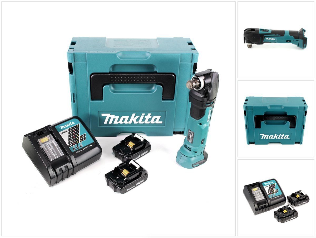 Makita Akku-Multifunktionswerkzeug »Makita DTM 51 RAJ Akku Multitool  Oszillierer 18 V + 2x Akku 2,0 Ah + Ladegerät + Makpac« online kaufen | OTTO