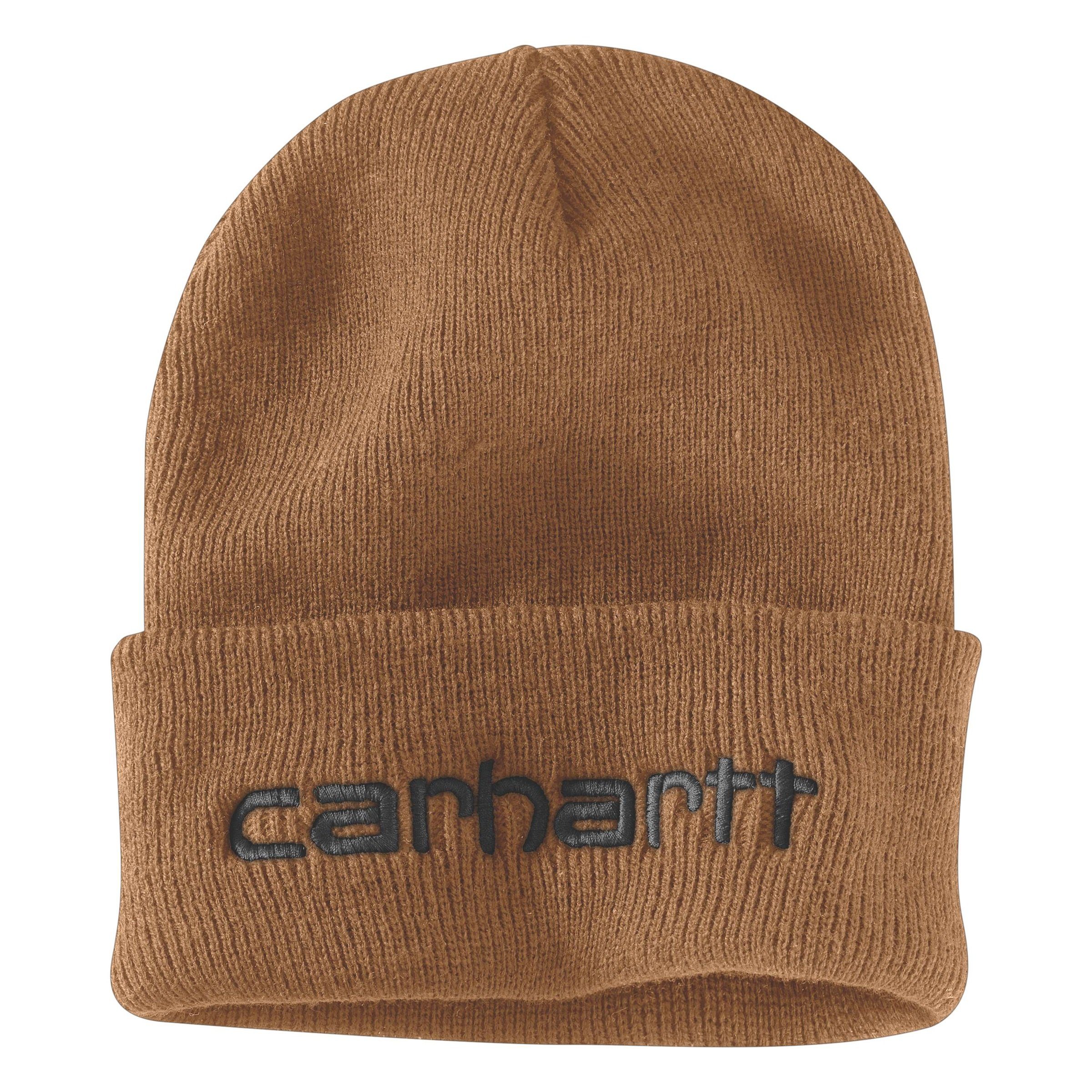 Carhartt Beanie Cuffed Unisex carhartt Graphic Knit brown Insulated Carhartt Beanie Logo