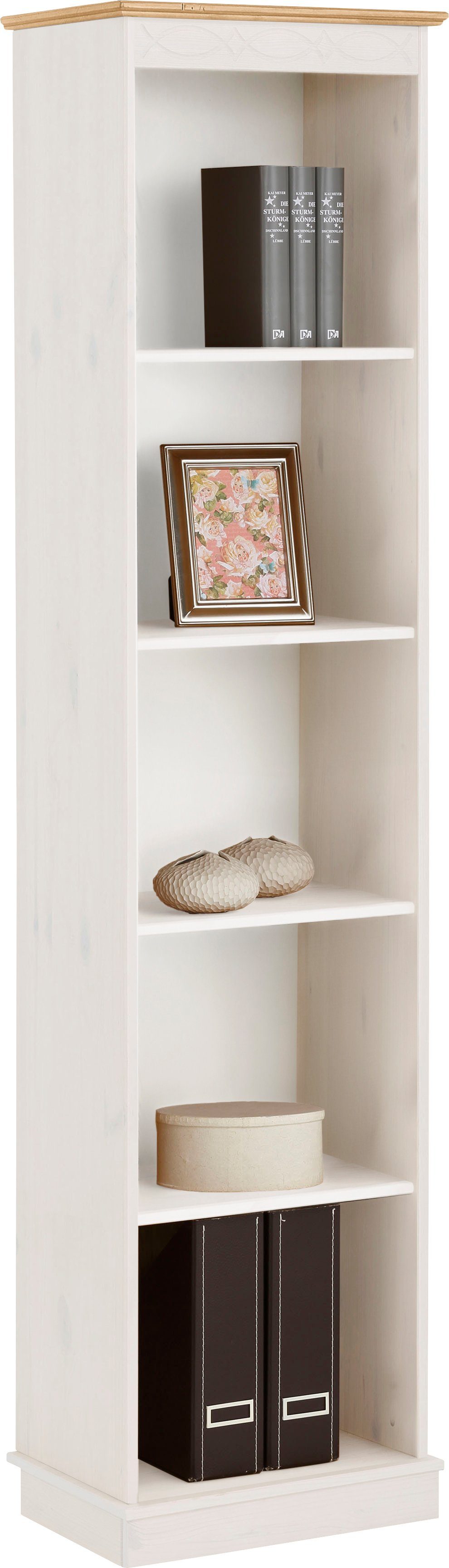 OTTO home Bücherregal Indra, Standregal, Regal, aus Massivholz, aus massiver Kiefer, in verscheidenen Höhen, mit FSC®