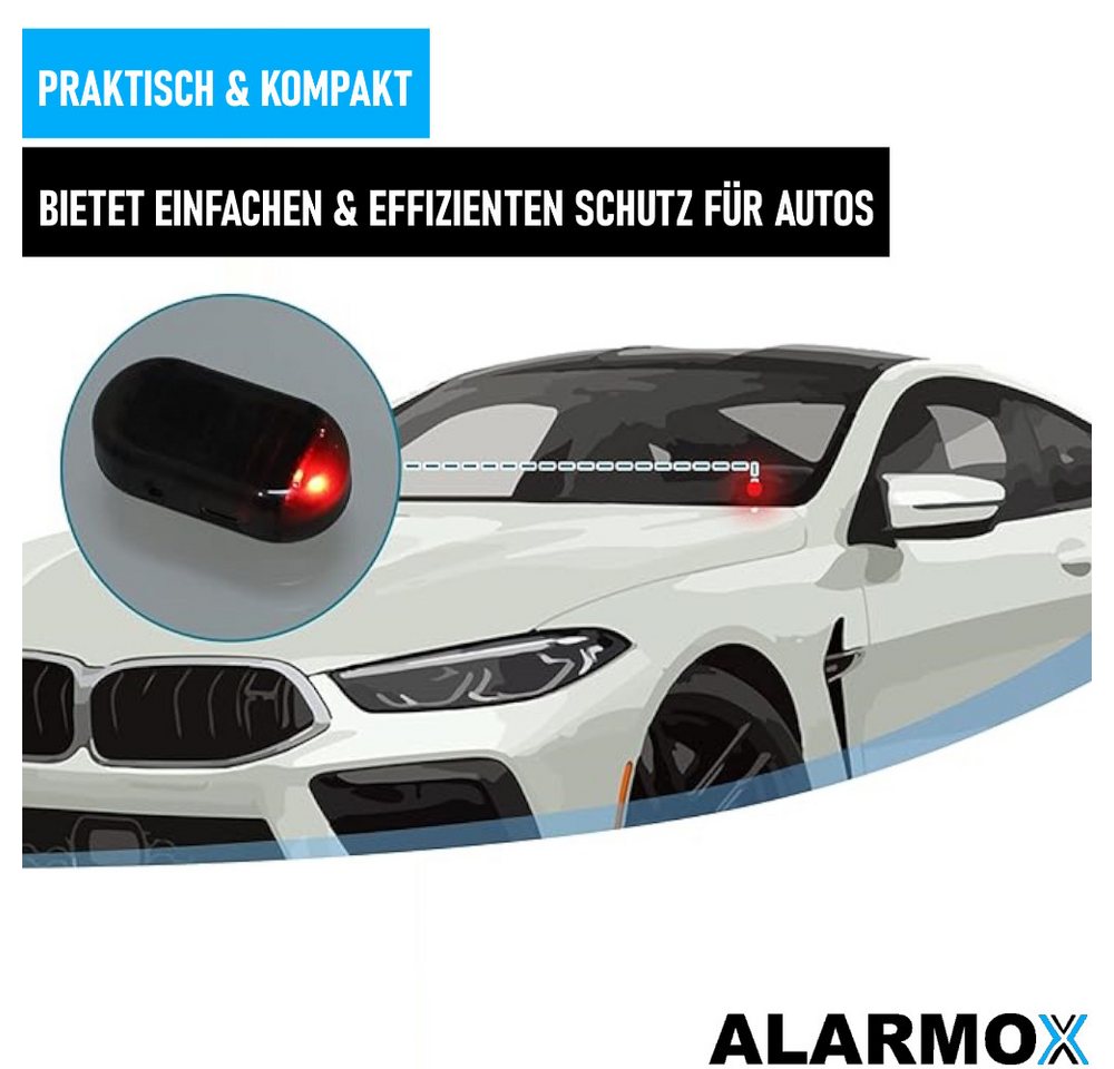 Thumbnail - MAVURA ALARMOX LED Solar Alarmanlage Auto Dummy Nacht Diebstahlsicherung Alarmanlage (Warnleuchte Alarm Licht Imitation ...