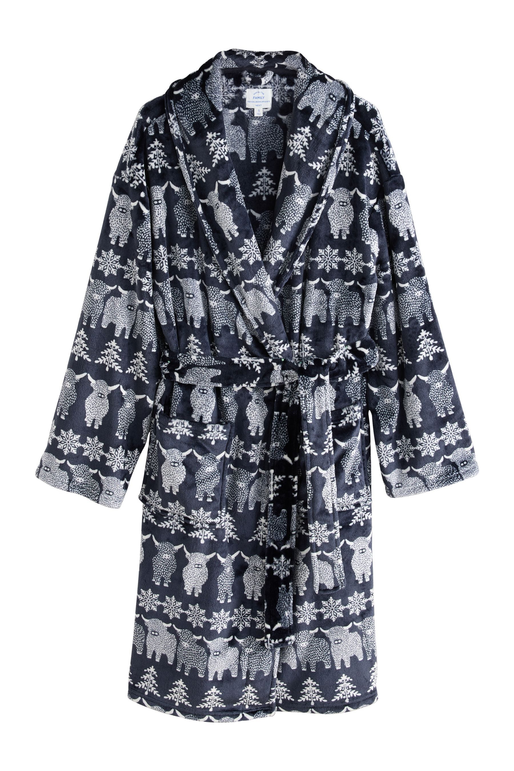 Next Damenbademantel Weihnachtlicher Bademantel, Familien-Kollektion, Polyester (recycelt)