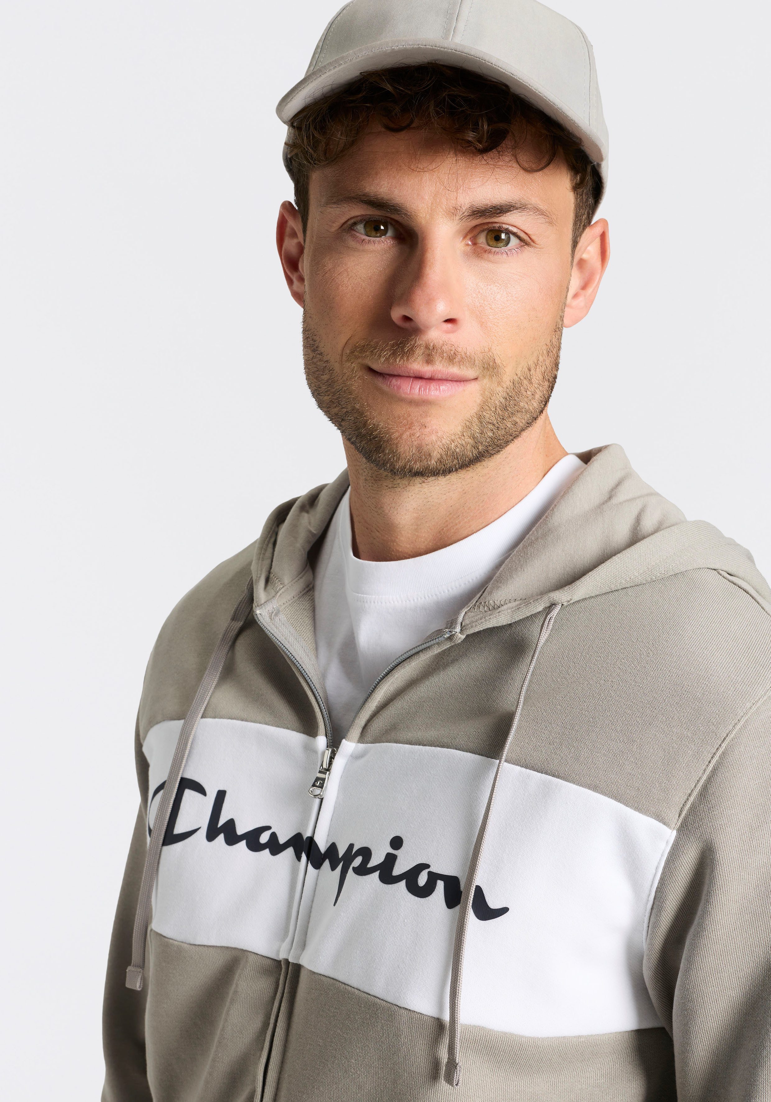 Champion Sweatanzug Hooded Full Zip Suit (2-tlg), mit Kapuze, mit durchgehendem Reißverschluss, für Sport und Freizeit