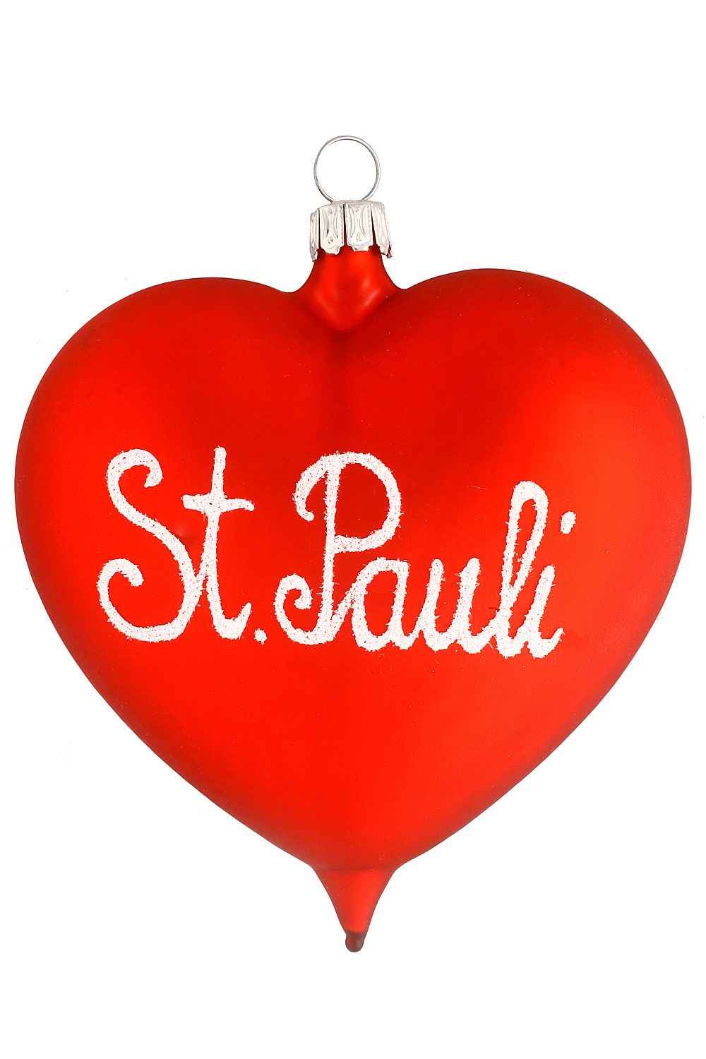 Hamburger Weihnachtskontor Christbaumschmuck Herz St.Pauli, Dekohänger - mundgeblasen - handdekoriert