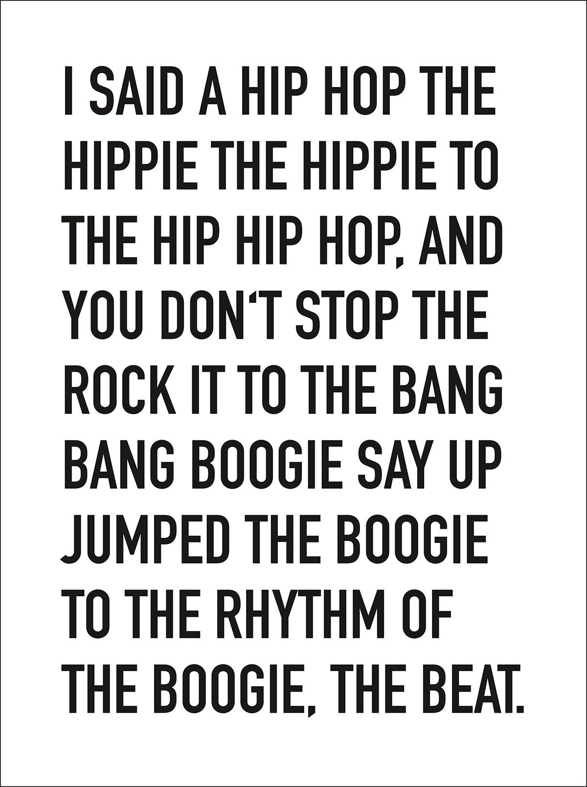 Close Up Poster I Said A Hip Hop Kunstdruck The Sugarhill Gang 30 x 40 cm