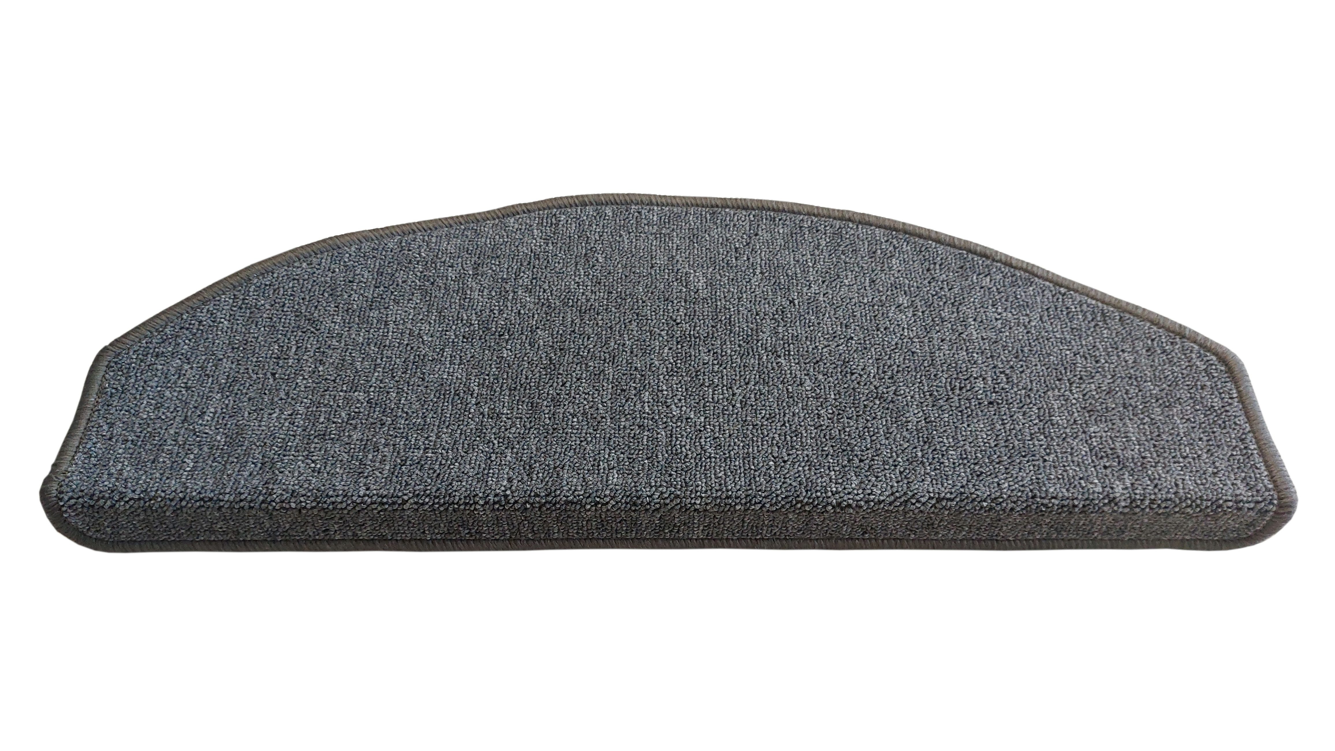 oKu-Tex Stufenmatte NAPOLI Stufenmatten Set 15 teilig Stufenmatte klassisch einfarbig, Halbrund, schlicht, einfarbig, leicht meliert, strapazierfähig