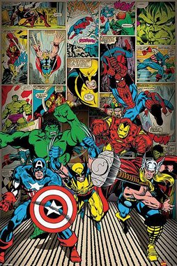 MARVEL Poster Marvel Retro Poster Set 61 x 91,5 cm