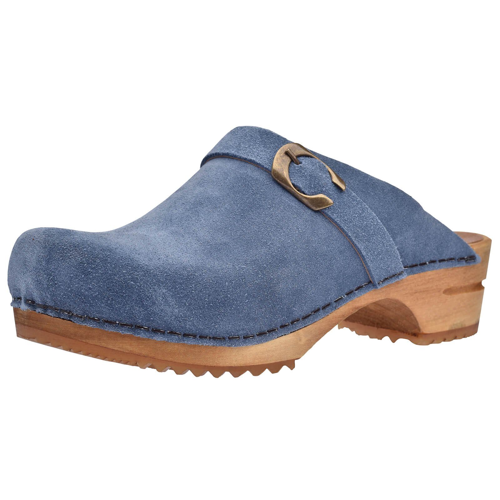 Sanita Wood-Hedi Open Clog Dove Blue Sandale