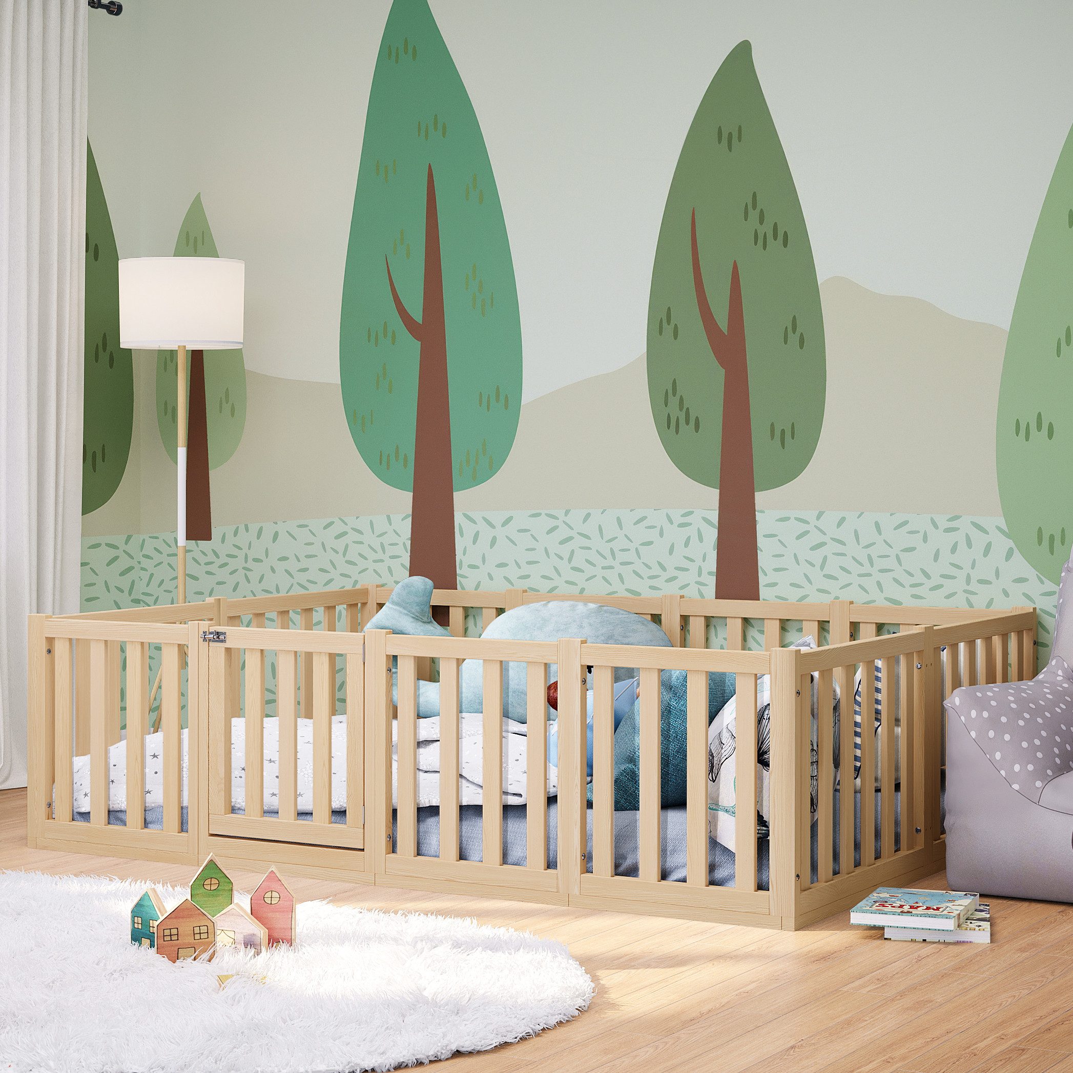 Bellabino Kinderbett Tapi extra hoch (140x200 natur, inkl. Lattenrost), ext günstig online kaufen
