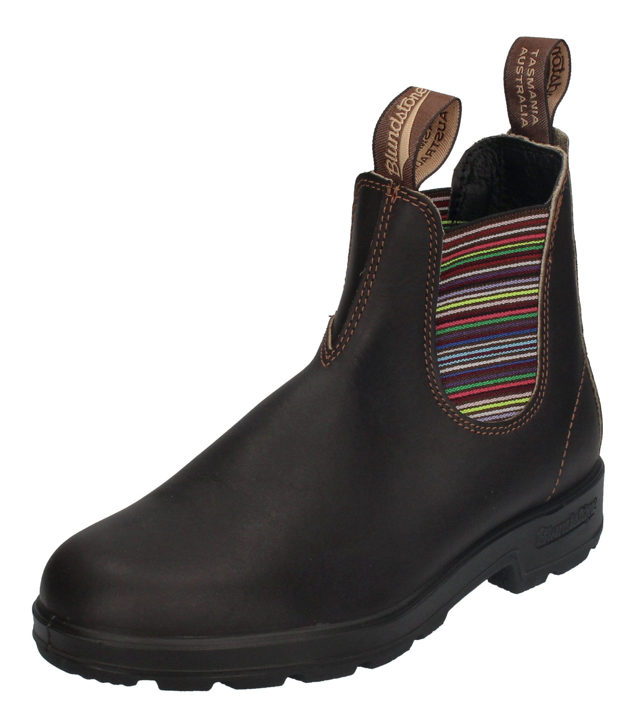 Blundstone 1409 Chelseaboots Stout Brown With Striped Elastics