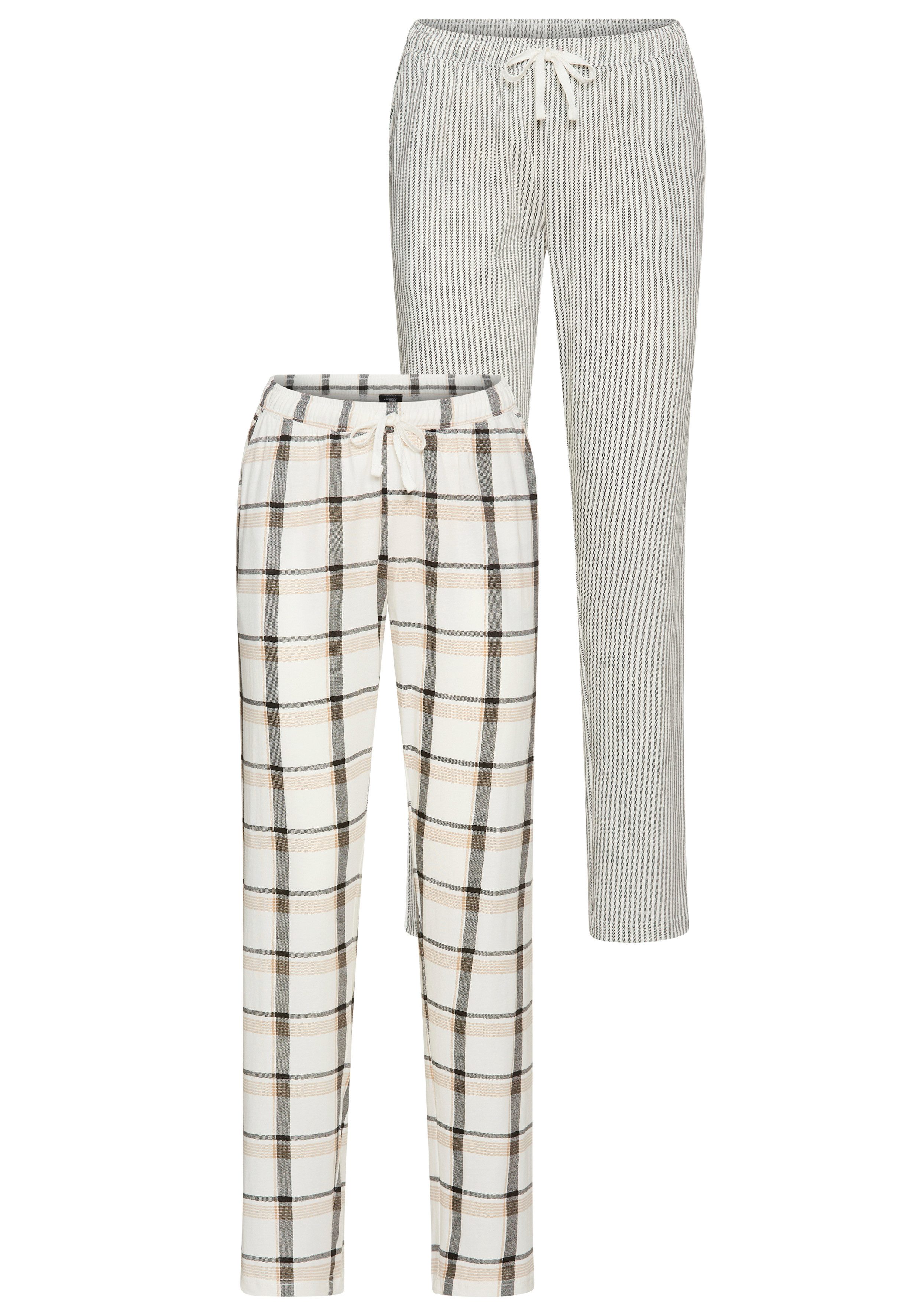 Vivance Dreams Pyjamahose (Packung, 2-tlg) mit Streifen oder Karos