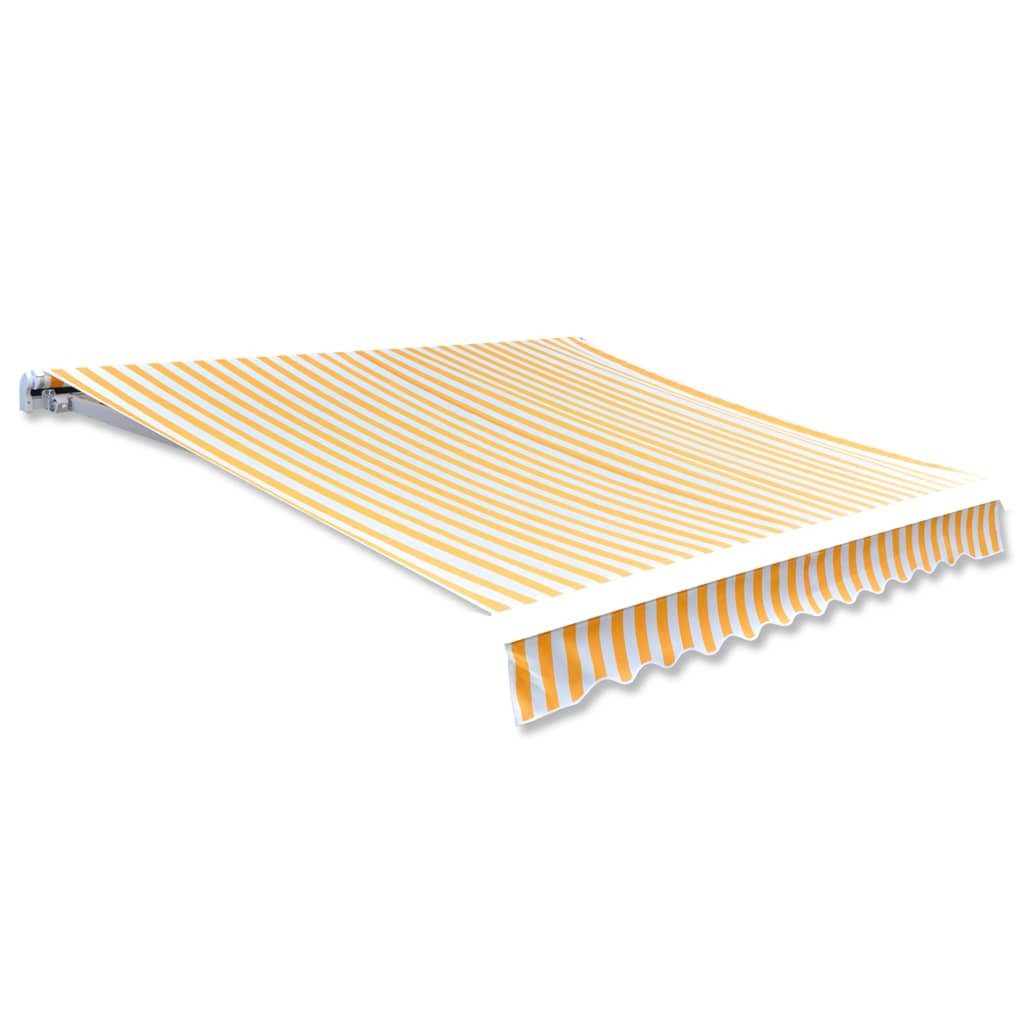 Markise Markisenbespannung Canvas Sonnenblumengelb Weiß 4x3 m Ersatz Stoff Be