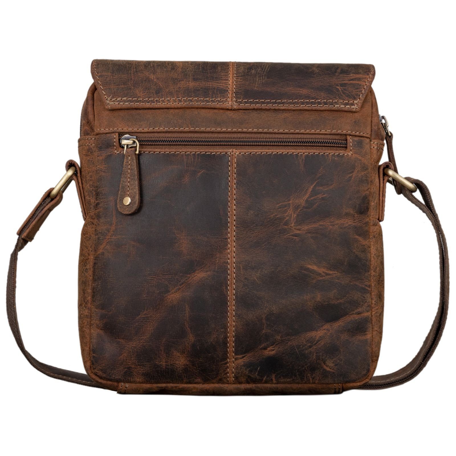 STILORD Messenger Bag "Matt" Herrenhandtasche Umhängetasche braun - calais Leder