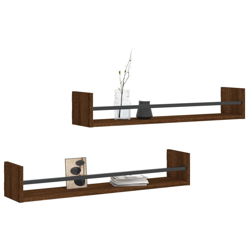 vidaXL Regal Wandregale mit Stangen 2 günstig online kaufen
