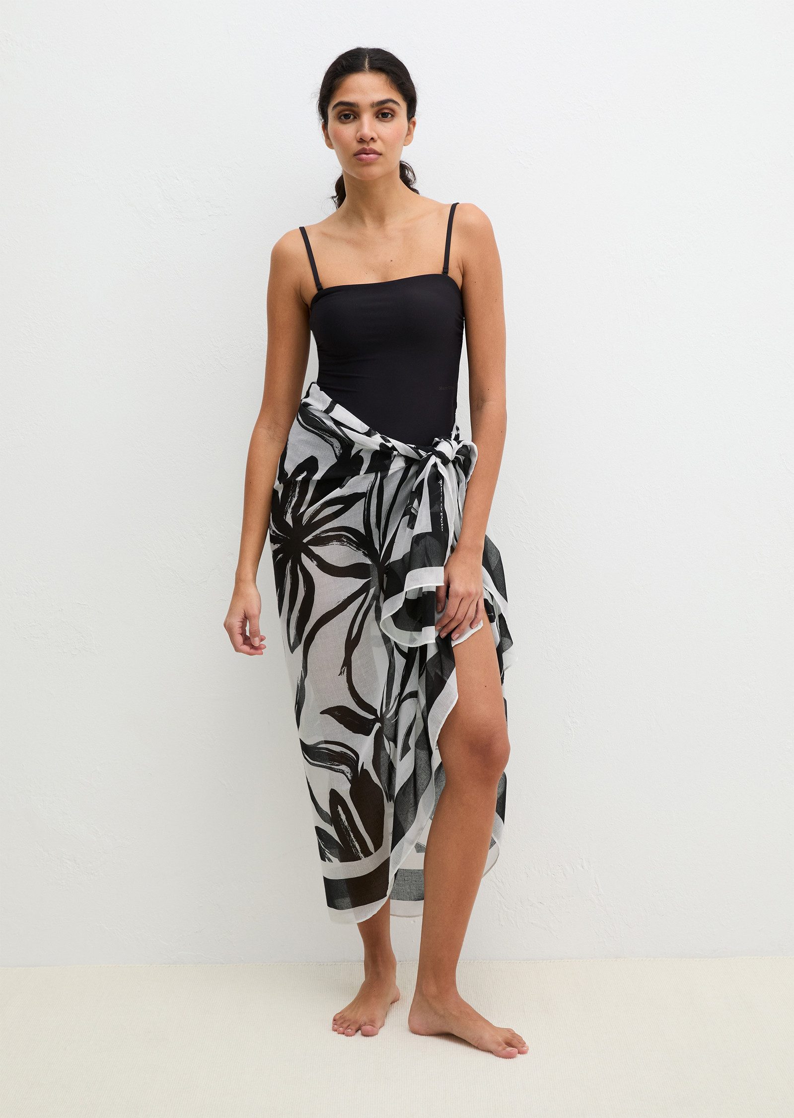 Marc O'Polo Pareo Beach Cover, mit floralem Print