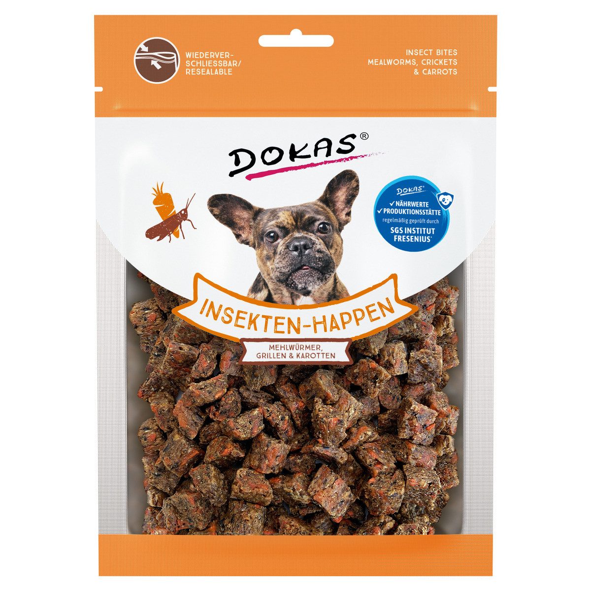 Dokas Insekten-Happen mit Mehlwürmern, Grillen und Karotte 100 g günstig online kaufen