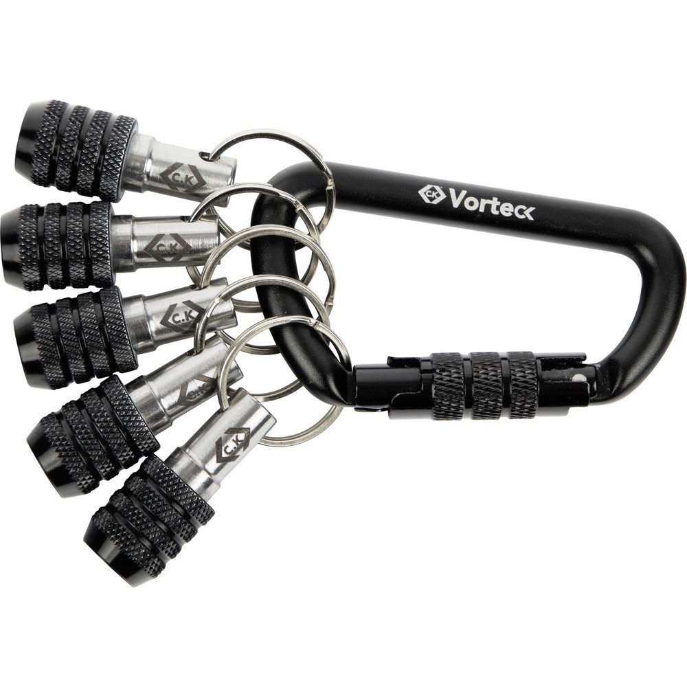 C.K Держатель бит C.K T4575 5 x Vorteck 1/4" Держатель бит mit Schnellverschluss am Karabin