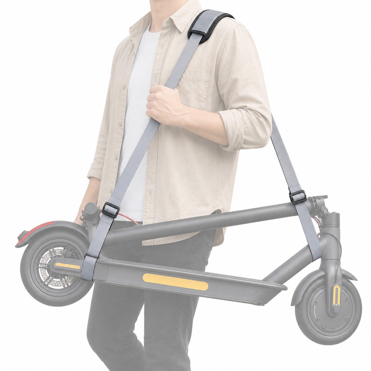 LANCO Automotive Tragegurt Universal Tragegurt für E-Scooter, E-Roller, Ski, Kinderbuggy, Bis 40kg Traglast, max. 180cm, verstellbar, leicht