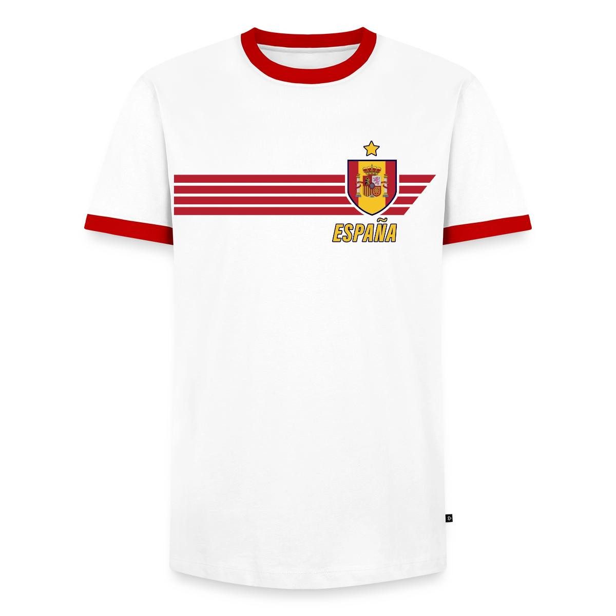 Spreadshirt T-Shirt Spanien Fußball Fanlook Mit Wappen Männer Kontrast T-Shirt (1-tlg)