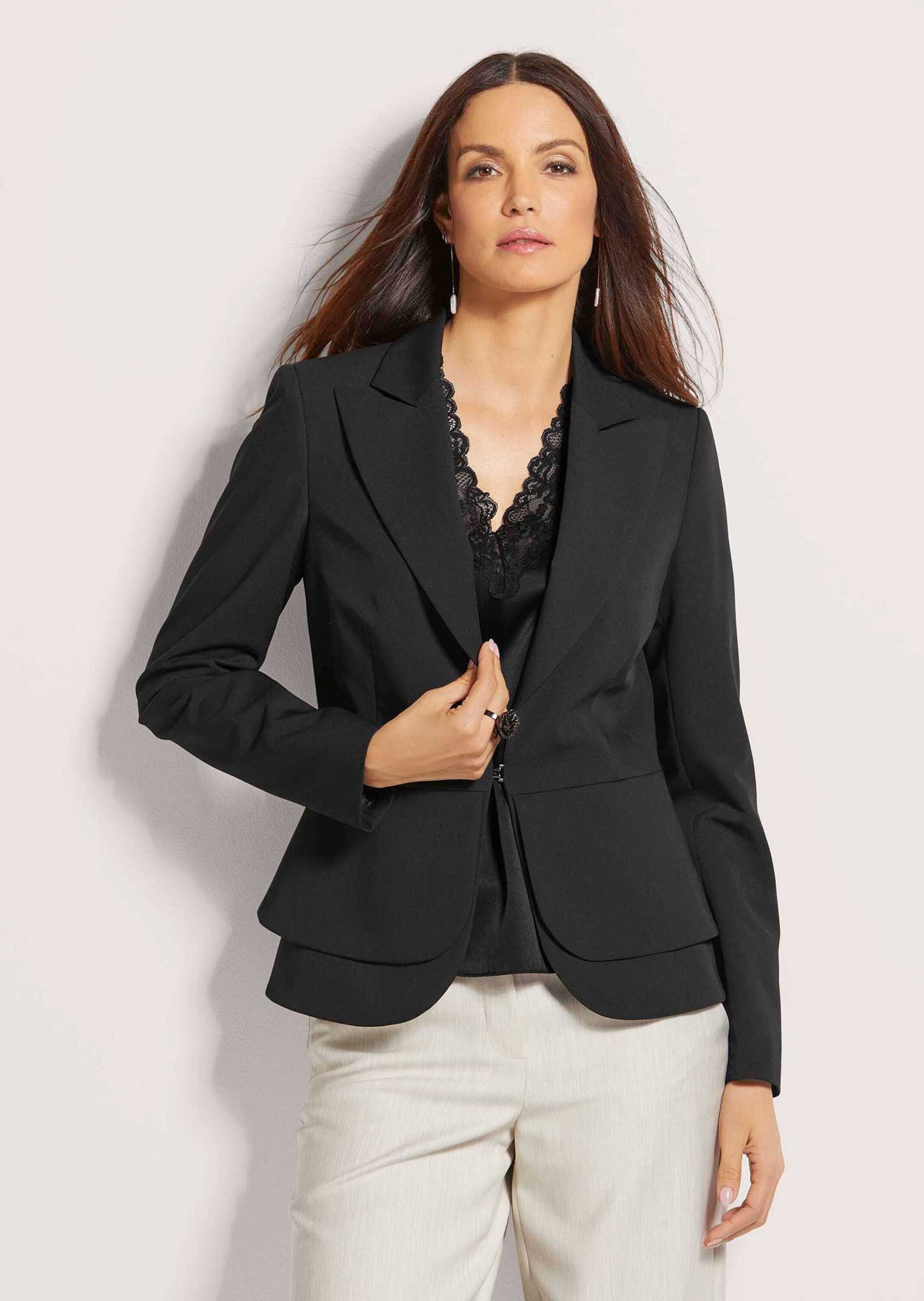 Kurzblazer Kurzer Schößchen-Blazer