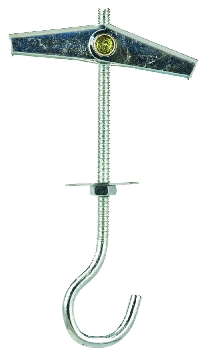 Federklappdübel mit Deckenhaken, verzinkt, M4 x 70 mm, 50 St.