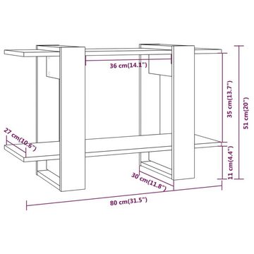 vidaXL Bücherregal Bücherregal/Raumteiler Weiß 80x30x51 cm, 1-tlg.