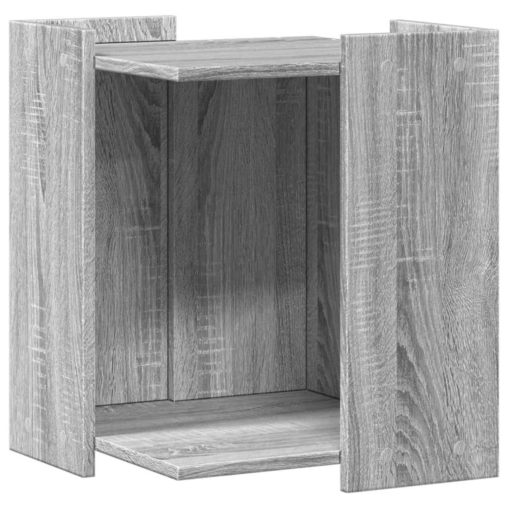 vidaXL Tierkorb 42 x 42 x 51 cm Katzenklo Grau Sonoma 42x42x51 cm Spanplatte