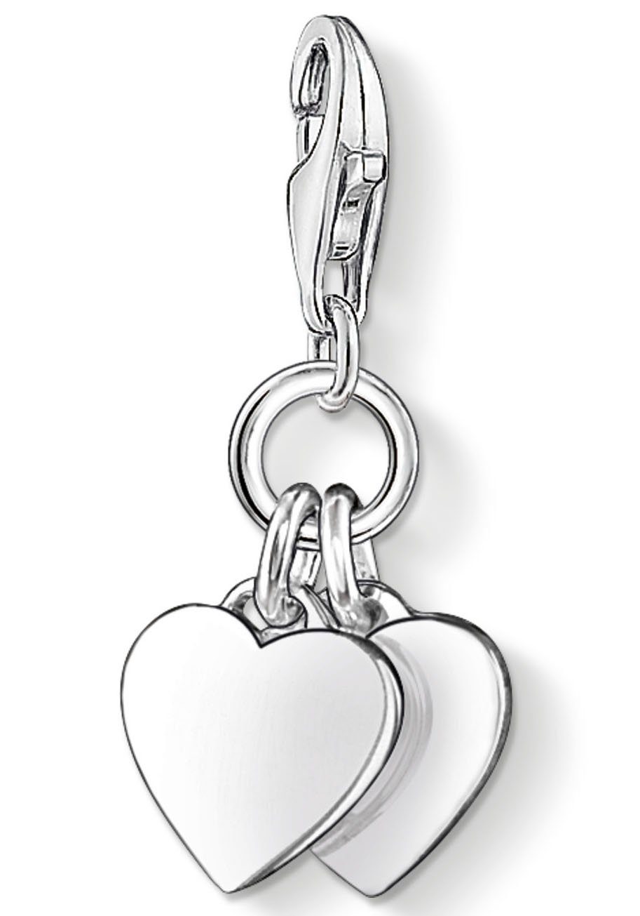 THOMAS SABO Charm-Einhänger Zwei Herzen