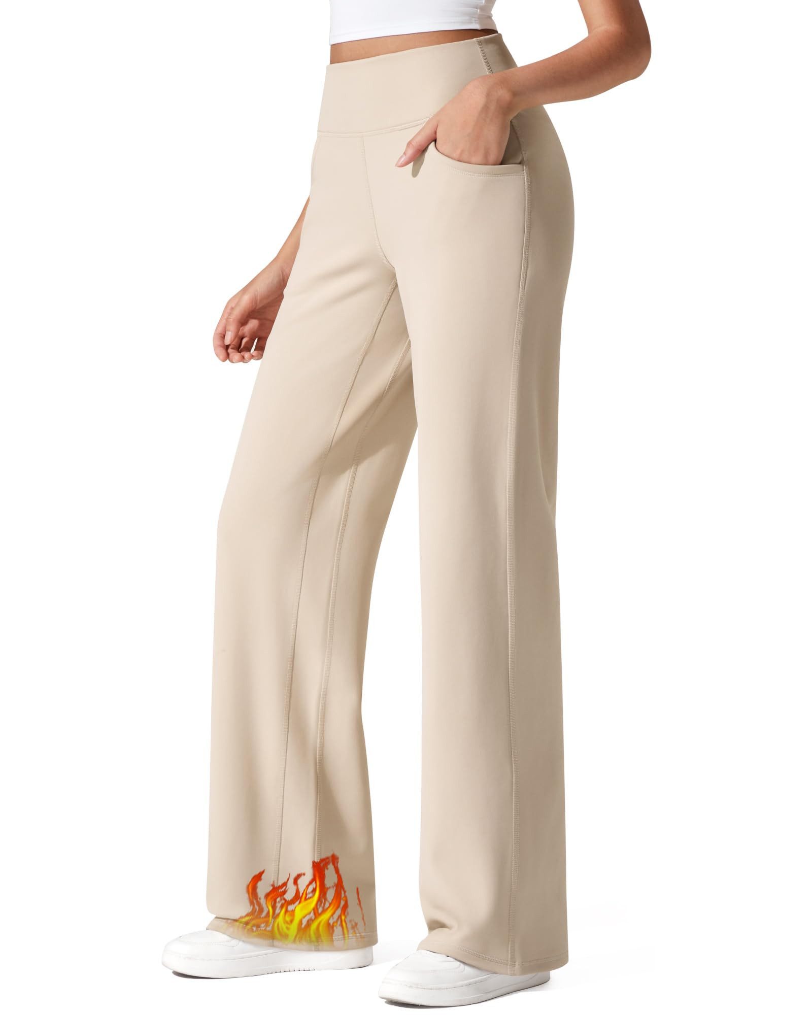 G4Free Jerseyhose Thermohose Damen Winterhose Gefüttert Hohe Taille Jogging günstig online kaufen