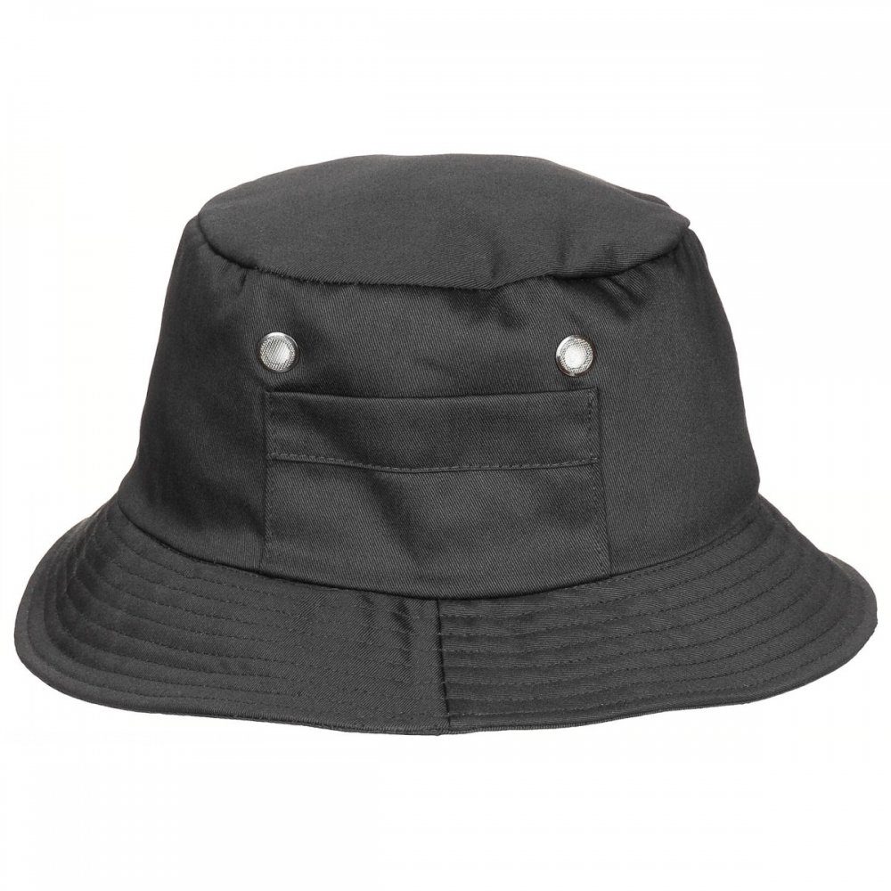 MFH Fischerhut Schlapphut (Fischermütze), kleine Seitentasche, schwarz - 55 günstig online kaufen