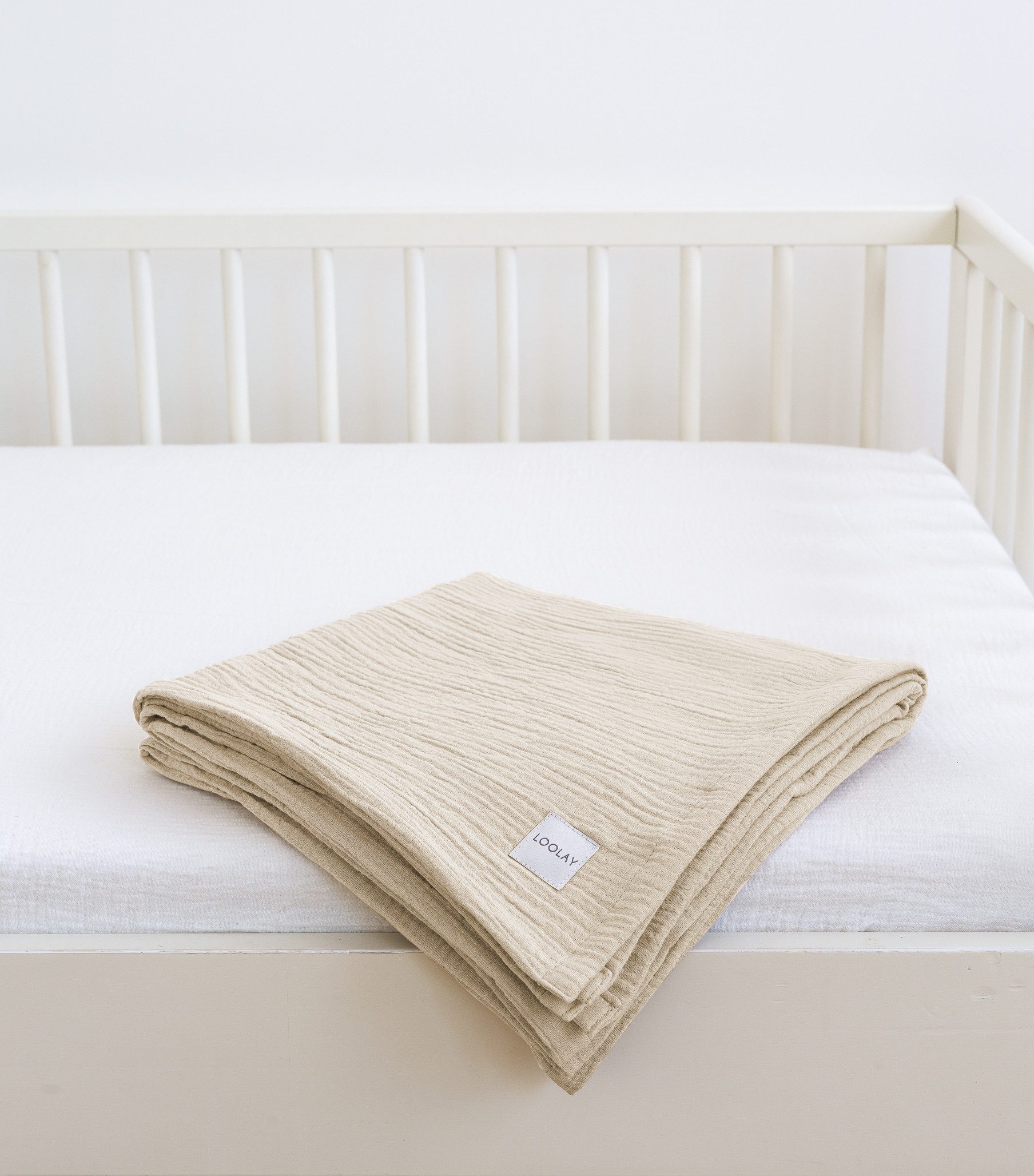 Babydecke Babydecke Musselin Baumwolle Tagesdecke Decke 95x95 120x120 150x200 cm, Loolay, LOOLAY Musselin Tagesdecke, atmungsaktiv, weich & leicht!